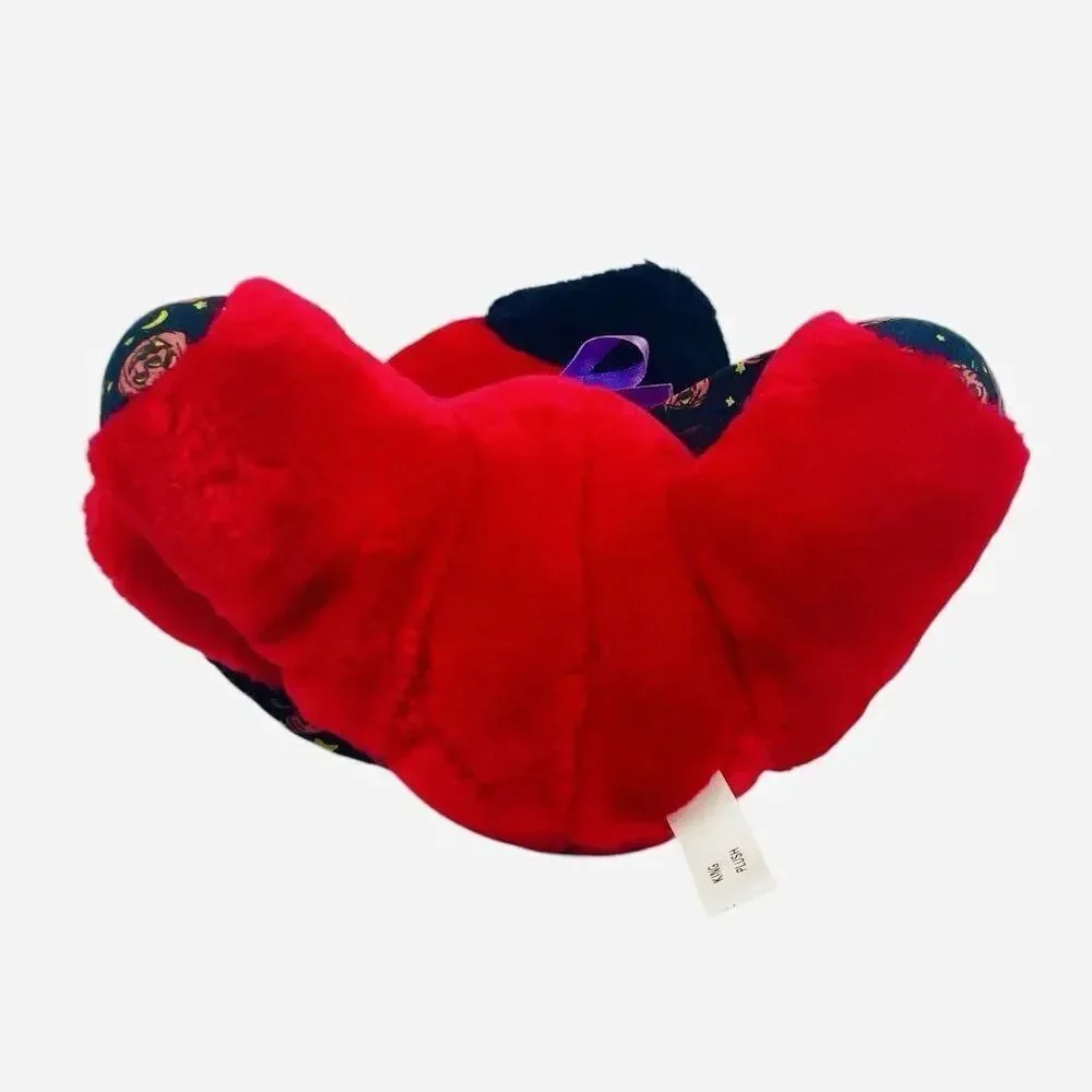 Vintage 1980s King Plush Red Devil Halloween Pumpkins Cape Jack O Lanterns Cute